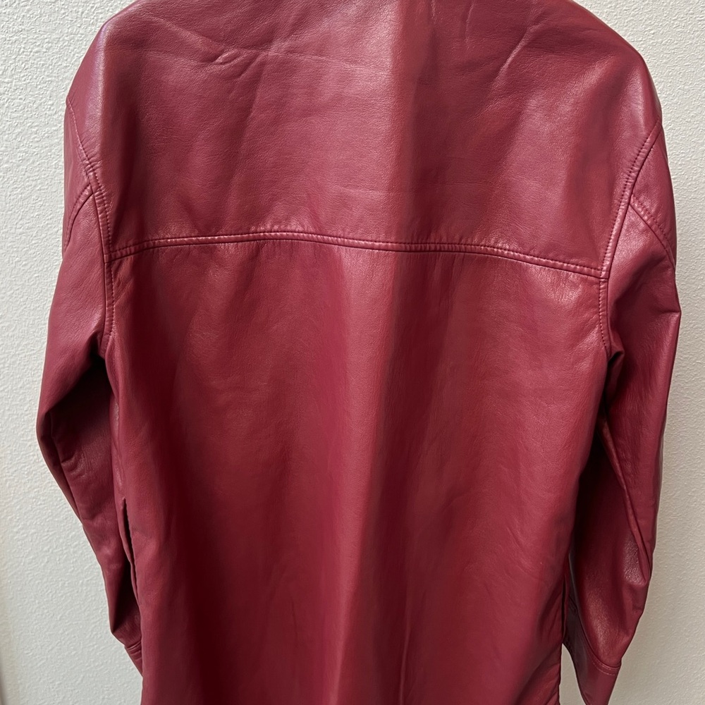 Aritzia Wilfred Vegan Leather Shirt Jacket LIKE NEW Sz M - Picture 10 of 11
